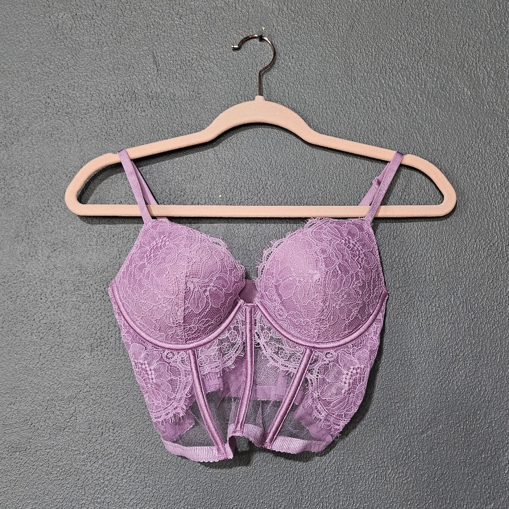 Victoria's Secret Lilac Push-up Corset Top.